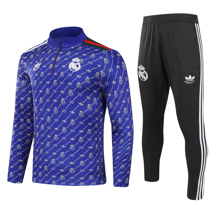 Adidas x Gucci Conjunto Agasalho Real Madrid 24/25 - Azul' Treino