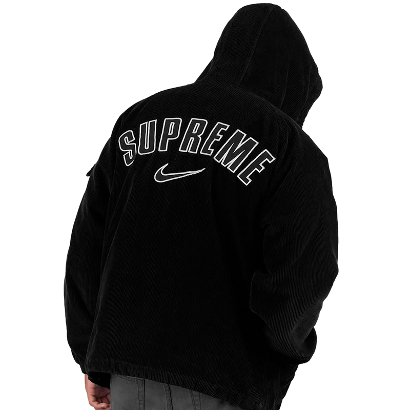 SUPREME NIKE ARC CORDUROY HOODED JACKET BLACK 🇺🇸