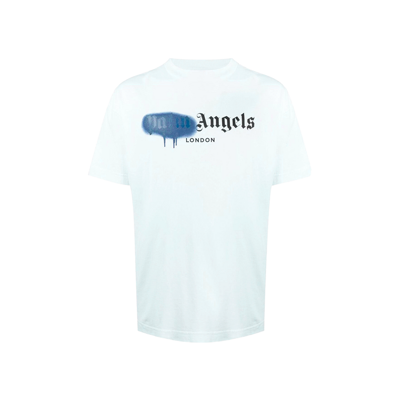 Palm Angels Spray print t-shirt (Branca/Azul)