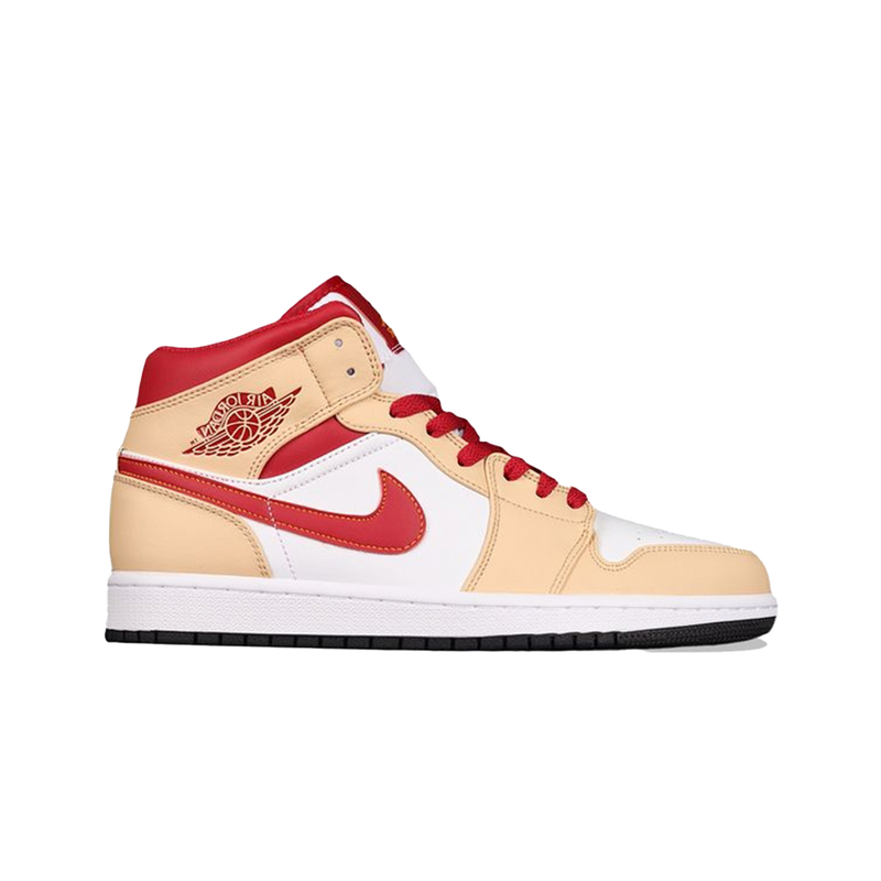 AIR JORDAN 1 MID "BEIGE/RED"