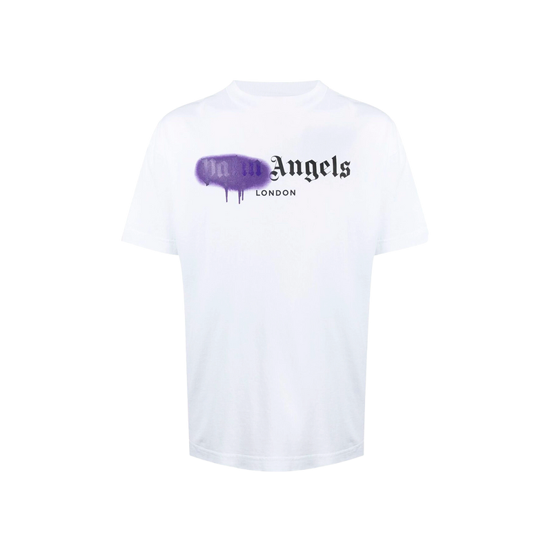 Palm Angels Spray print t-shirt (Branca/Roxo)