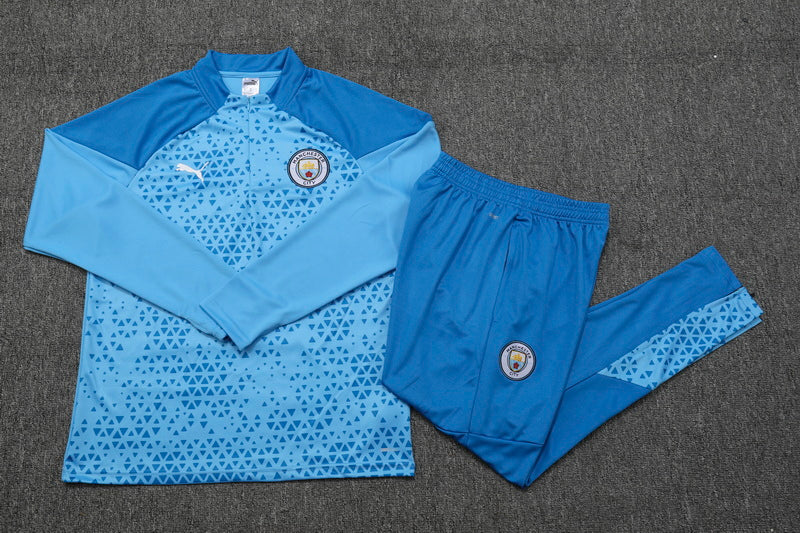 Conjunto Agasalho Manchester City 23/24 -Azul' Treino