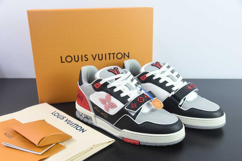 LV TRAINER "BLACK/RED MONOGRAM"