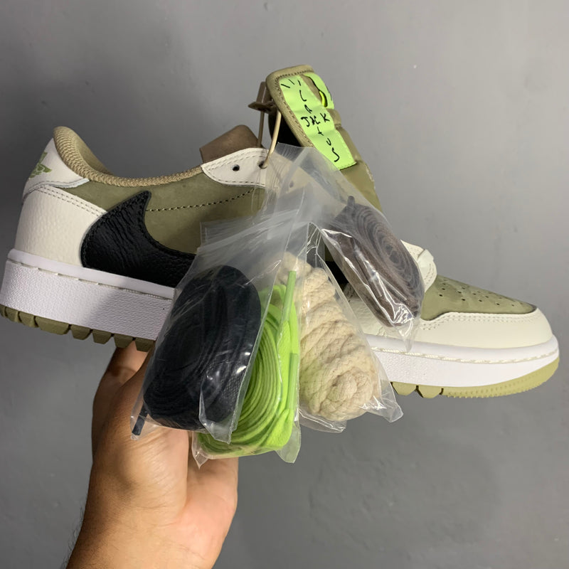 AIR JORDAN 1 LOW OG X TRAVIS SCOTT "GOLF" - FZ3124200 (PRONTA ENTREGA) 🇺🇸