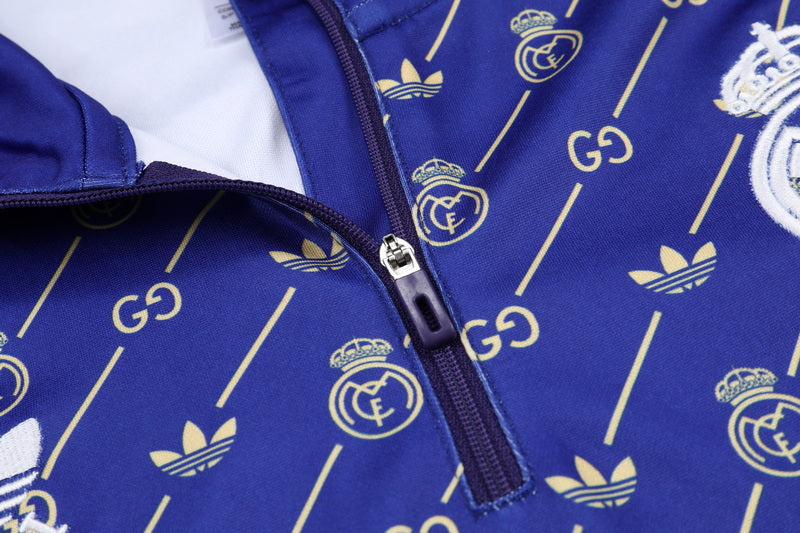 Adidas x Gucci Conjunto Agasalho Real Madrid 24/25 - Azul' Treino