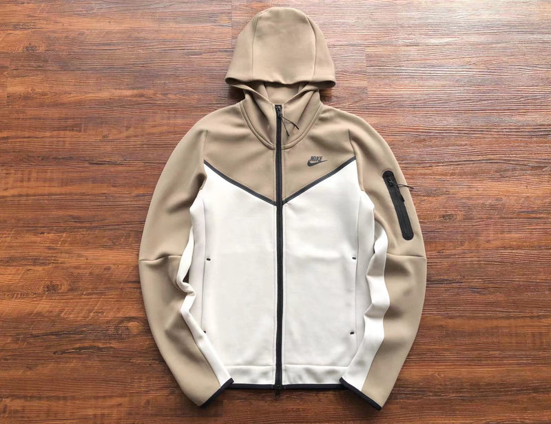 NIKE TECH FLEECE  WINDRUNNER "BEIGE/BRANCO" 🇺🇸