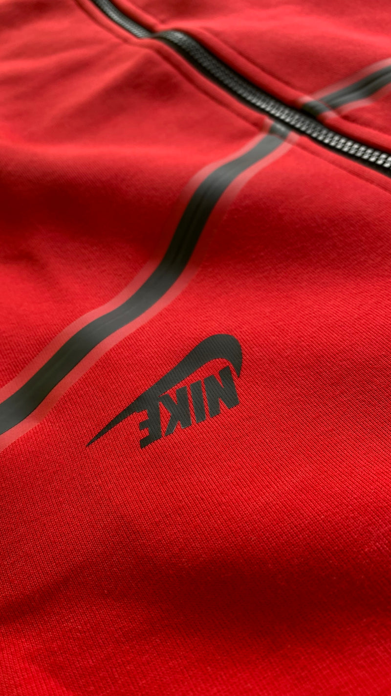 NIKE TECH FLEECE  WINDRUNNER "VERMELHO" (PRONTA ENTREGA)