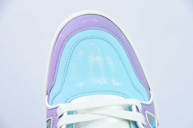 LV TRAINER "BABY BLUE/PURPLE MONOGRAM"