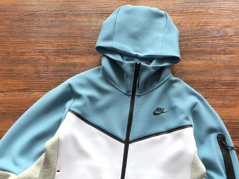 NIKE  TECH FLEECE  WINDRUNNER "AZUL/BRANCO/CINZA" 🇺🇸