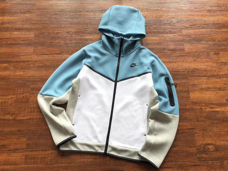 NIKE  TECH FLEECE  WINDRUNNER "AZUL/BRANCO/CINZA" 🇺🇸