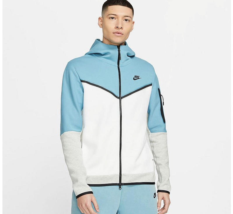 NIKE  TECH FLEECE  WINDRUNNER "AZUL/BRANCO/CINZA" 🇺🇸