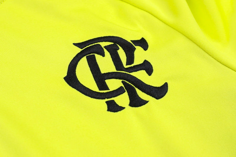 Conjunto Agasalho Flamengo 24/25 - Amarelo e Preto Treino