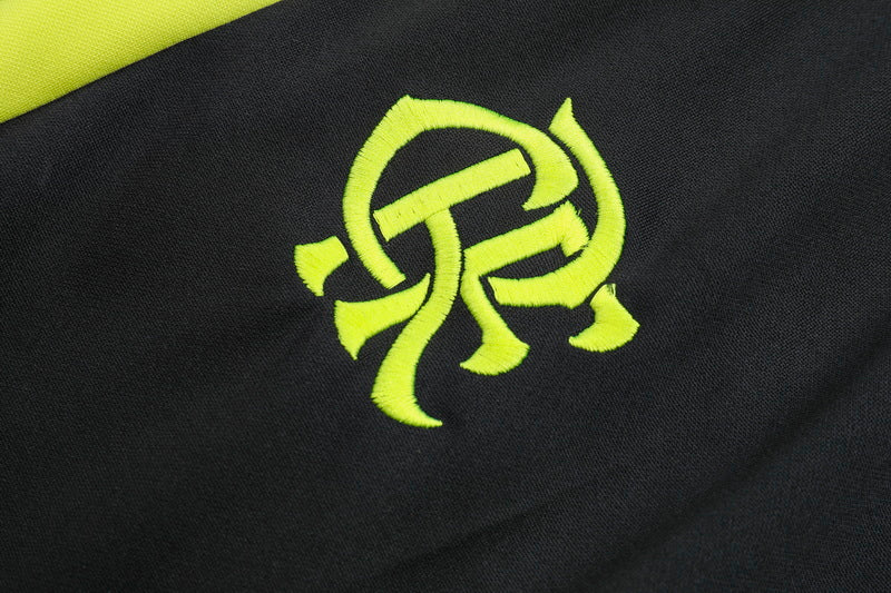 Conjunto Agasalho Flamengo 24/25 - Amarelo e Preto Treino